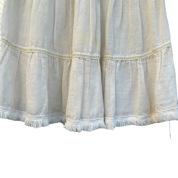 Free People Ivory Linen Crochet Bohemian Tribal Tank Top  -  XS - Picture 10 of 14